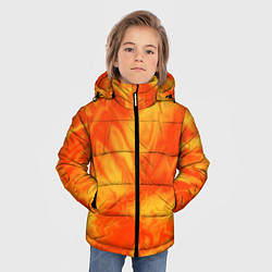 Куртка зимняя для мальчика Солнечный огонь абстракция, цвет: 3D-красный — фото 2