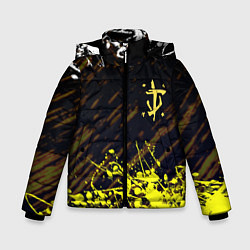 Куртка зимняя для мальчика Doom краски, цвет: 3D-черный