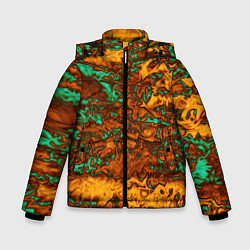 Куртка зимняя для мальчика Неон и медь, цвет: 3D-черный
