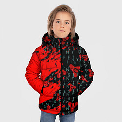 Куртка зимняя для мальчика Destiny краски надписи текстура, цвет: 3D-красный — фото 2