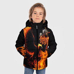 Куртка зимняя для мальчика Феникс ария, цвет: 3D-черный — фото 2