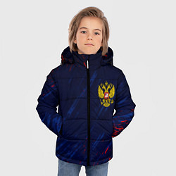 Куртка зимняя для мальчика Россия краски текстура, цвет: 3D-красный — фото 2