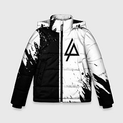 Куртка зимняя для мальчика Linkin park краски чёрнобелый, цвет: 3D-светло-серый