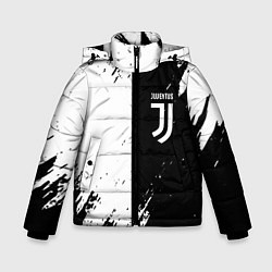 Зимняя куртка для мальчика Juventus краски чёрнобелые