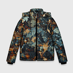 Зимняя куртка для мальчика Реалистичный камуфляж из сухих листьев