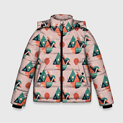 Зимняя куртка для мальчика Абстракция, треугольник