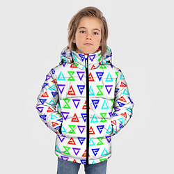 Куртка зимняя для мальчика Ведьмак логотипы паттерн, цвет: 3D-черный — фото 2