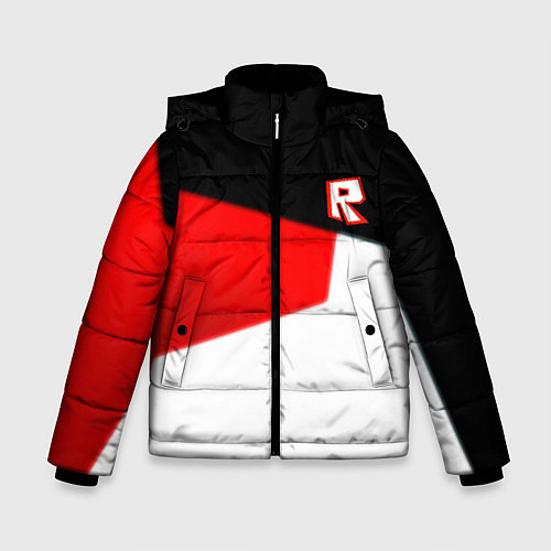 Зимняя куртка для мальчика Roblox текстура мобайл геометрия / 3D-Светло-серый – фото 1