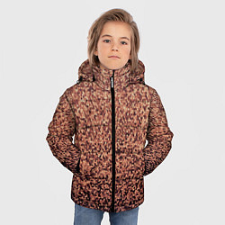 Куртка зимняя для мальчика Мелкая мозаика тёмный персиковый, цвет: 3D-черный — фото 2