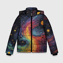 Зимняя куртка для мальчика Звездный вихрь абстрактная живопись