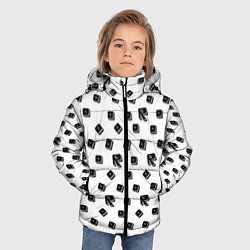 Куртка зимняя для мальчика Roblox pattern, цвет: 3D-черный — фото 2
