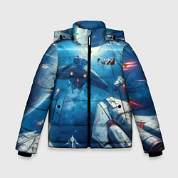 Зимняя куртка для мальчика Mass Effect - space neon