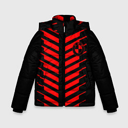 Зимняя куртка для мальчика BMW geometry sport red strupes