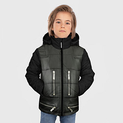Куртка зимняя для мальчика Terminator first - leather jacket, цвет: 3D-красный — фото 2