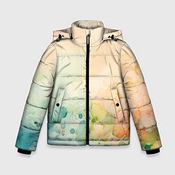 Куртка зимняя для мальчика Светлая акварель, цвет: 3D-светло-серый