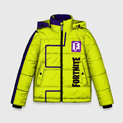 Зимняя куртка для мальчика Fortnite logo yellow game