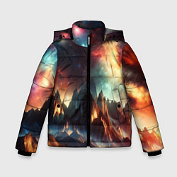 Зимняя куртка для мальчика Space landscape with mountains