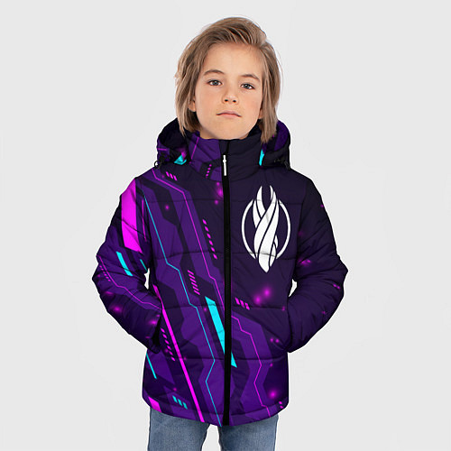 Зимняя куртка для мальчика Dead Space neon gaming / 3D-Черный – фото 3