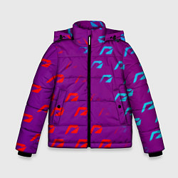 Зимняя куртка для мальчика НФС лого градиент текстура