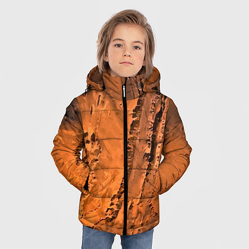 Зимняя куртка для мальчика Каналы на Марсе - star dust / 3D-Черный – фото 3