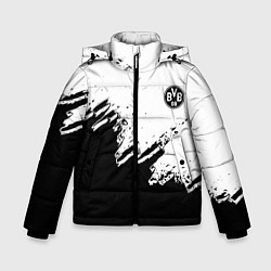 Куртка зимняя для мальчика Borussia sport краски, цвет: 3D-светло-серый