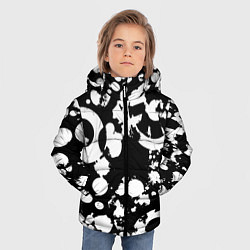 Куртка зимняя для мальчика Модная чб абстракция - нейросеть, цвет: 3D-черный — фото 2
