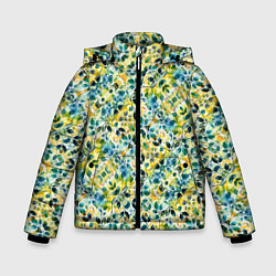 Зимняя куртка для мальчика Нежные весенние акварельные листья