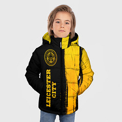 Куртка зимняя для мальчика Leicester City - gold gradient по-вертикали, цвет: 3D-черный — фото 2