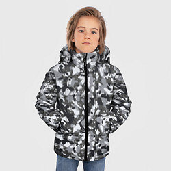 Куртка зимняя для мальчика Пиксельный камуфляж серого цвета, цвет: 3D-красный — фото 2