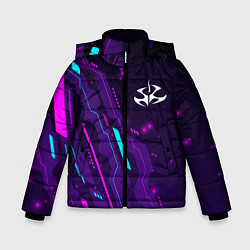Куртка зимняя для мальчика Hitman neon gaming, цвет: 3D-черный