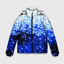 Куртка зимняя для мальчика Поврежденный цифровой скин - осыпающиеся пиксели, цвет: 3D-светло-серый