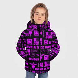 Куртка зимняя для мальчика Bon Jovi neon pink rock, цвет: 3D-черный — фото 2