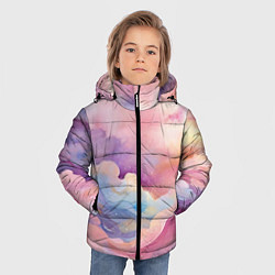 Куртка зимняя для мальчика Нежные сказочные облака, цвет: 3D-черный — фото 2