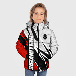 Куртка зимняя для мальчика Helldivers 2 - white and red, цвет: 3D-черный — фото 2