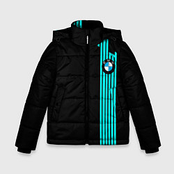 Куртка зимняя для мальчика BMW sport line geometry, цвет: 3D-черный