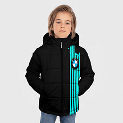 Куртка зимняя для мальчика BMW sport line geometry, цвет: 3D-черный — фото 2