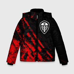 Куртка зимняя для мальчика Leeds United sport grunge, цвет: 3D-красный