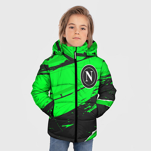 Зимняя куртка для мальчика Napoli sport green / 3D-Черный – фото 3