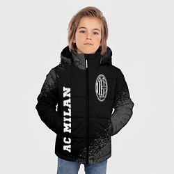 Куртка зимняя для мальчика AC Milan sport на темном фоне вертикально, цвет: 3D-черный — фото 2
