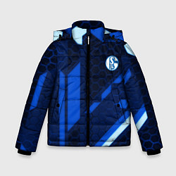 Куртка зимняя для мальчика Schalke 04 sport geometry, цвет: 3D-черный