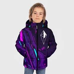 Куртка зимняя для мальчика No Mans Sky neon gaming, цвет: 3D-черный — фото 2