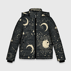 Зимняя куртка для мальчика Звёздная карта с лунами и солнцем