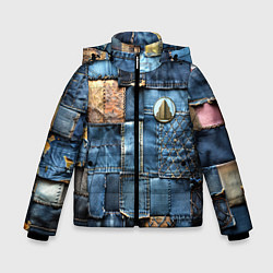 Зимняя куртка для мальчика Значок архитектора на джинсах