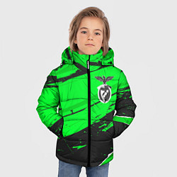 Куртка зимняя для мальчика Benfica sport green, цвет: 3D-черный — фото 2