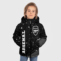 Куртка зимняя для мальчика Arsenal sport на темном фоне вертикально, цвет: 3D-черный — фото 2