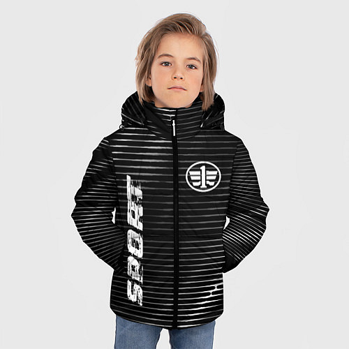 Зимняя куртка для мальчика FAW sport metal / 3D-Черный – фото 3