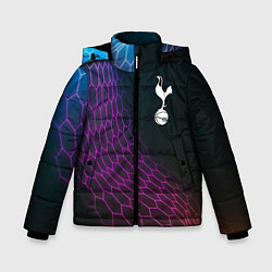 Куртка зимняя для мальчика Tottenham футбольная сетка, цвет: 3D-черный