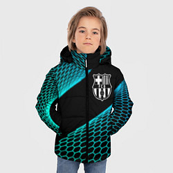 Куртка зимняя для мальчика Barcelona football net, цвет: 3D-черный — фото 2