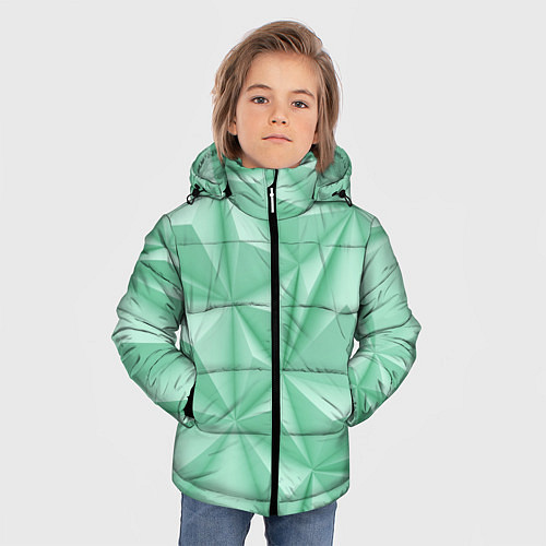 Зимняя куртка для мальчика Объемные пирамидки / 3D-Черный – фото 3