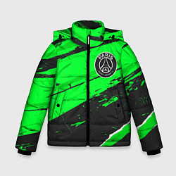 Куртка зимняя для мальчика PSG sport green, цвет: 3D-черный